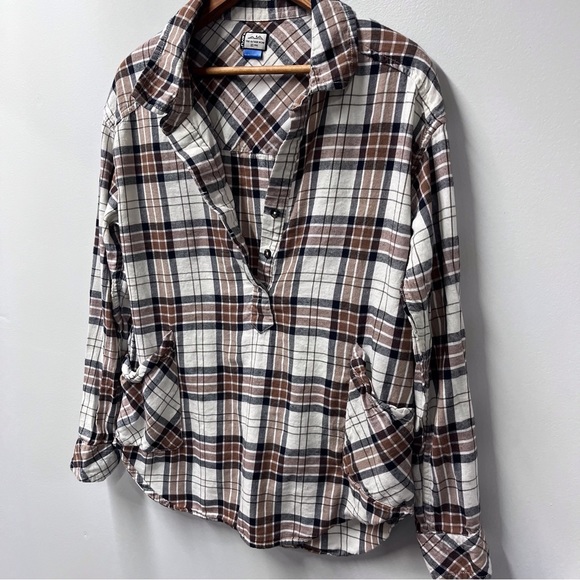 Kavu Melita Cozy Pine Flannel Tunic Pullover Shirt With Pockets Women's S - Picture 5 of 10